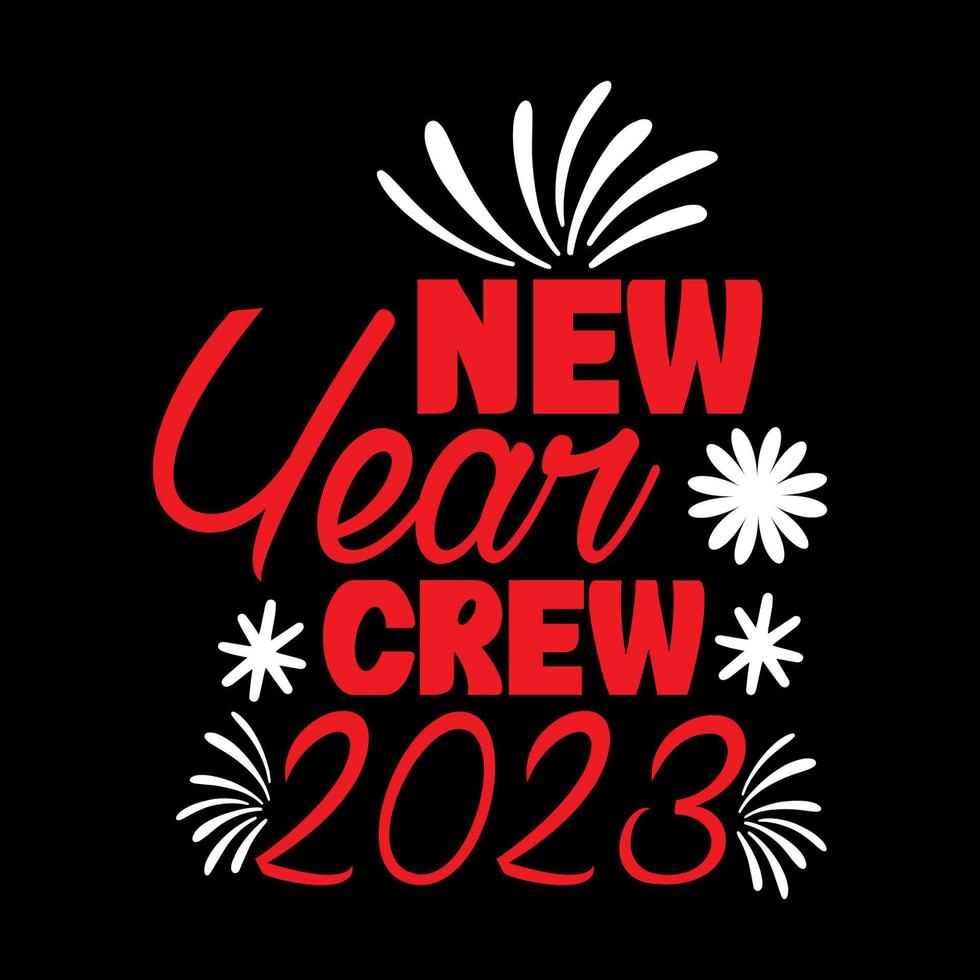 Happy new year t-shirt design b vector