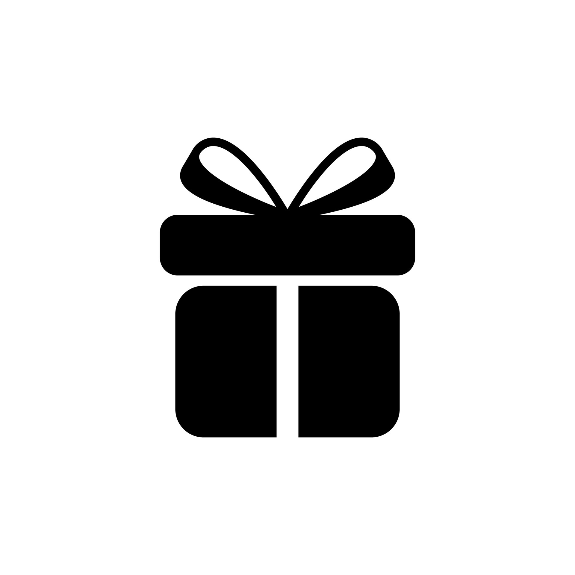 black and white gift icon on isolated background 11919475 Vector Art at