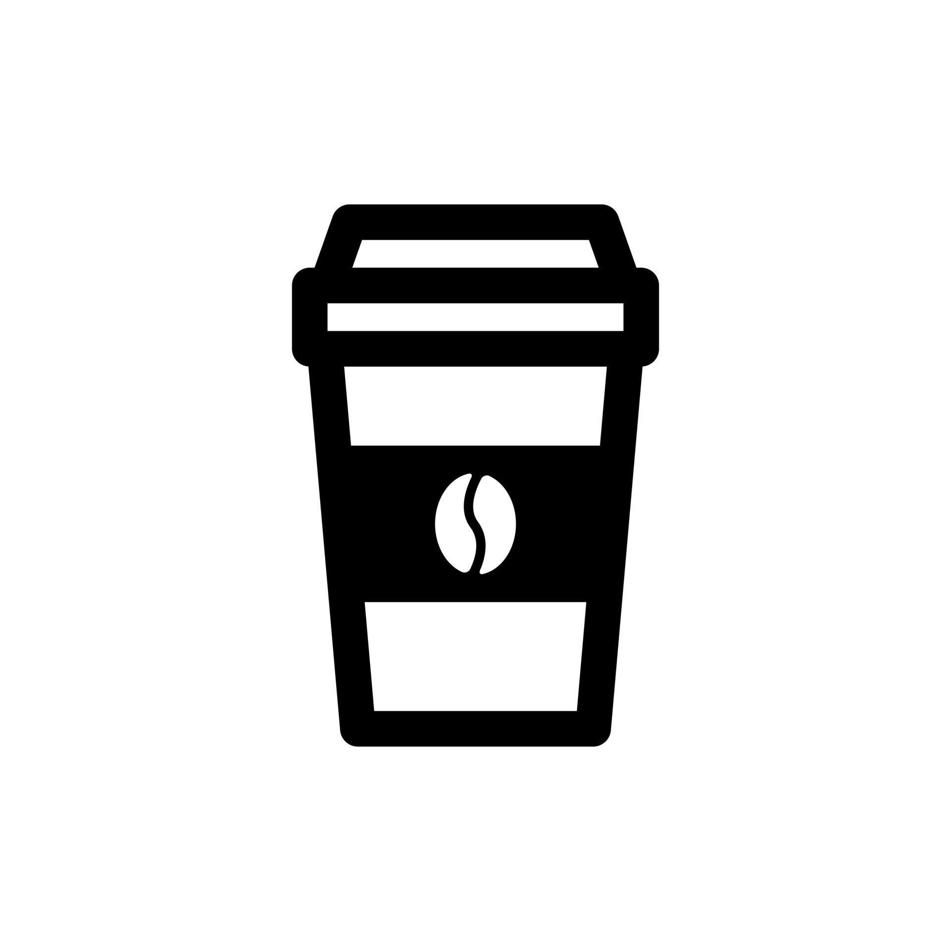 black and white coffee cup icon on isolated background 11919477 Vector Art at Vecteezy