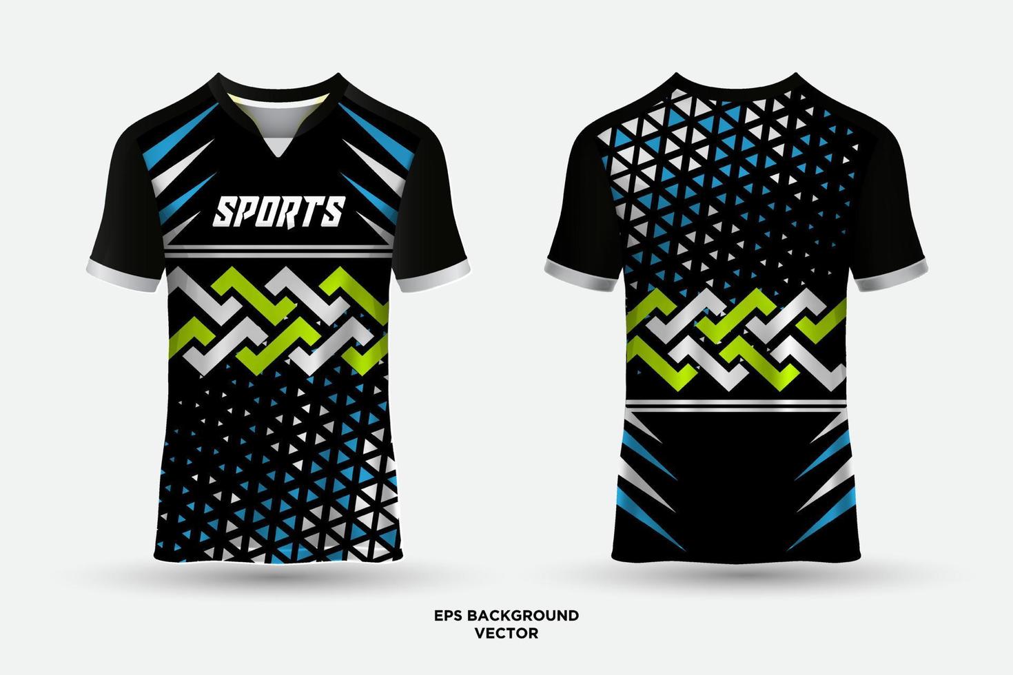 camiseta de diseño moderno y futurista adecuada para carreras, fútbol, juegos, deportes electrónicos y ciclismo. vector