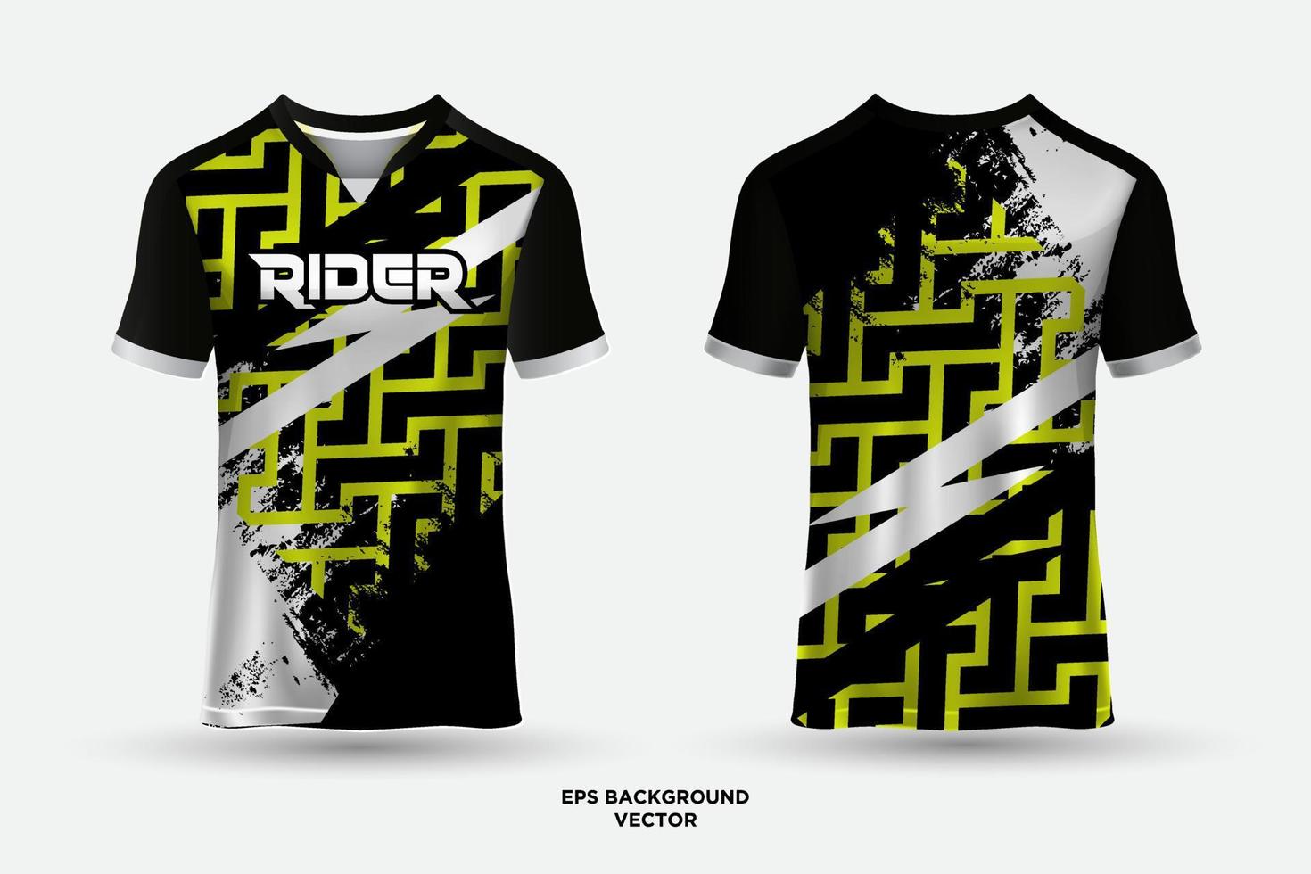 camiseta de diseño futurista y moderno adecuada para carreras, fútbol, juegos, deportes electrónicos y ciclismo. vector