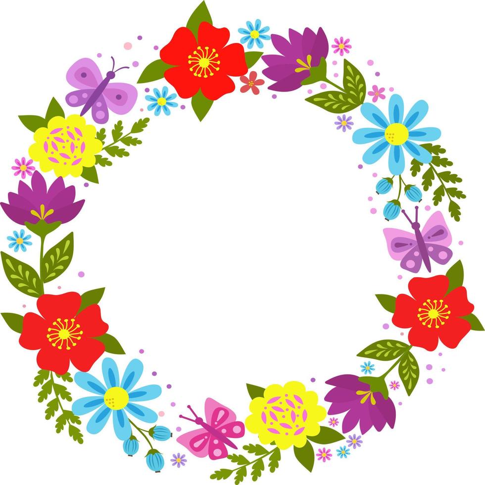 marco de flores con flores brillantes y hojas verdes sobre un fondo blanco. marco redondo para fotos de boda, invitaciones, saludos, fondo para fechas memorables. ilustración de stock vectorial. 11919765 Vector en marco de flores con flores brillantes y hojas verdes sobre un fondo blanco. marco redondo para fotos de boda, invitaciones, saludos, fondo para fechas memorables. ilustración de stock vectorial. 11919765 Vector en