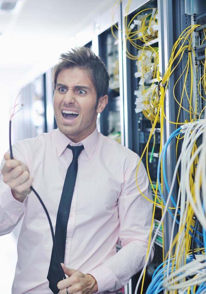 system fail situation in network server room photo