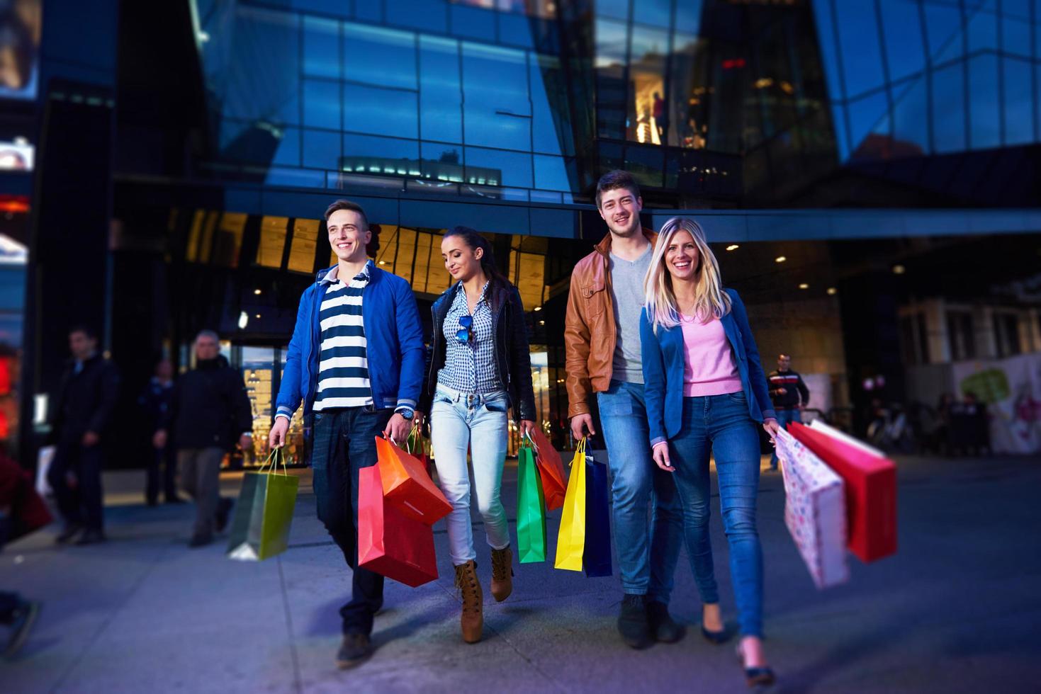 Group Of Friends Enjoying Shopping photo