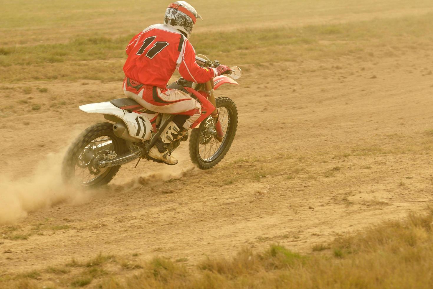 vista de moto de motocross foto