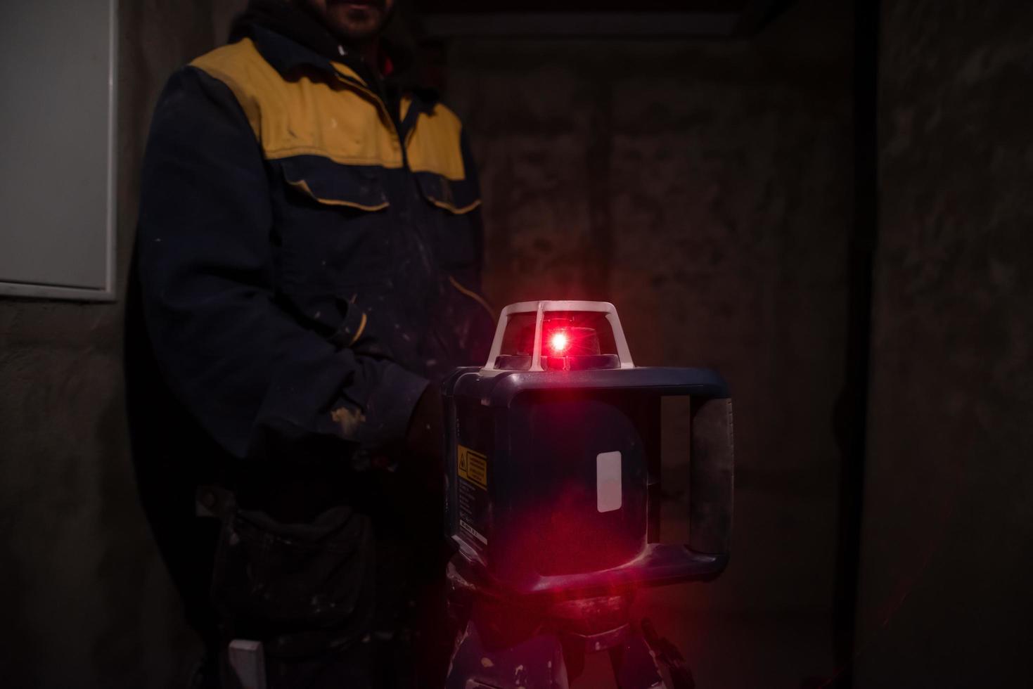 Laser equipment at a construction site photo