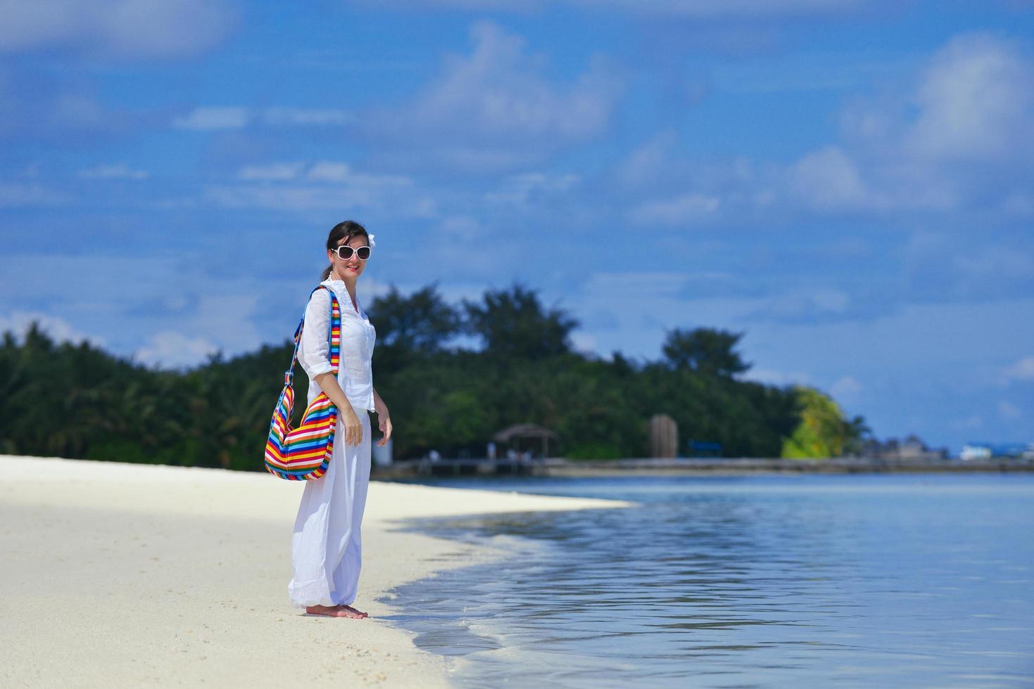happy woman enjoy  summer time photo