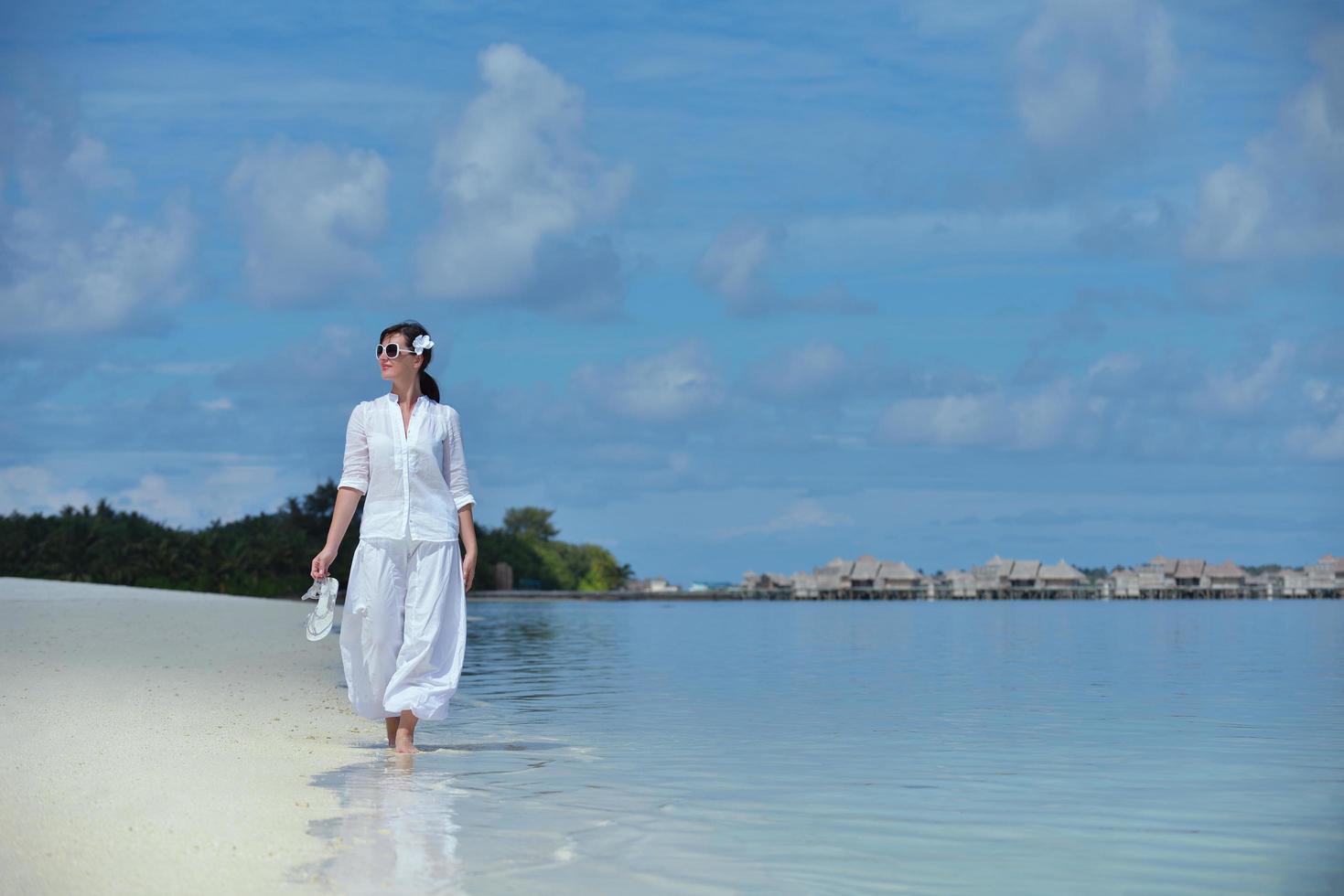 happy woman enjoy  summer time photo
