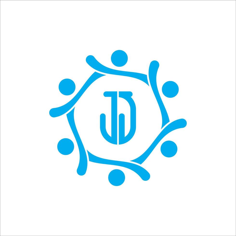 Simple Modern JJ J Monogram Logo vector