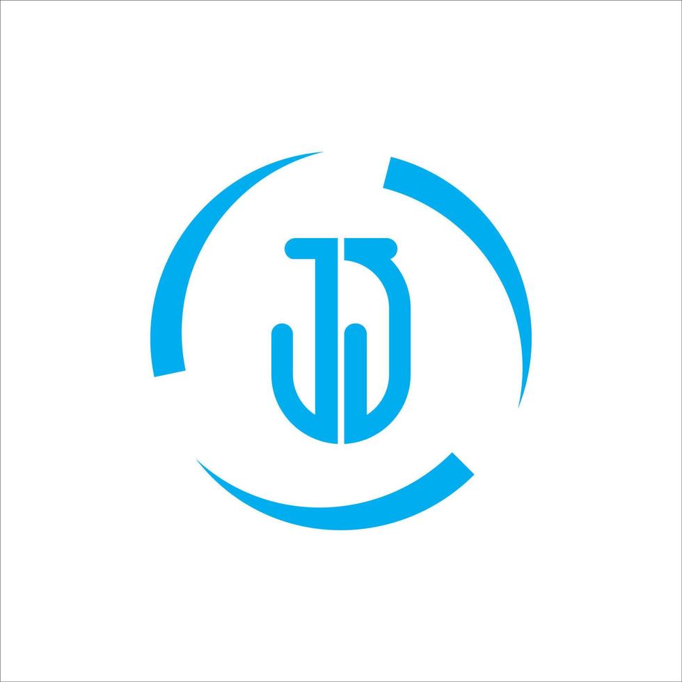 Simple Modern JJ J Monogram Logo vector