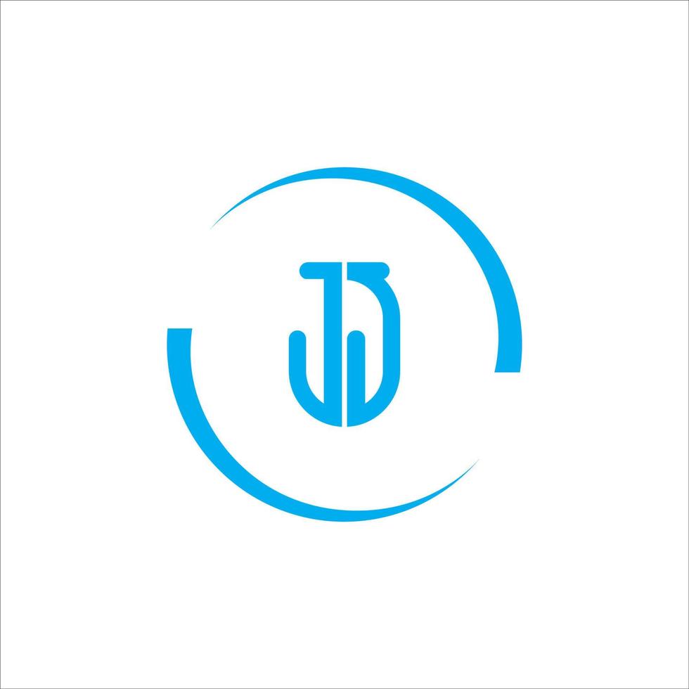 Simple Modern JJ J Monogram Logo vector