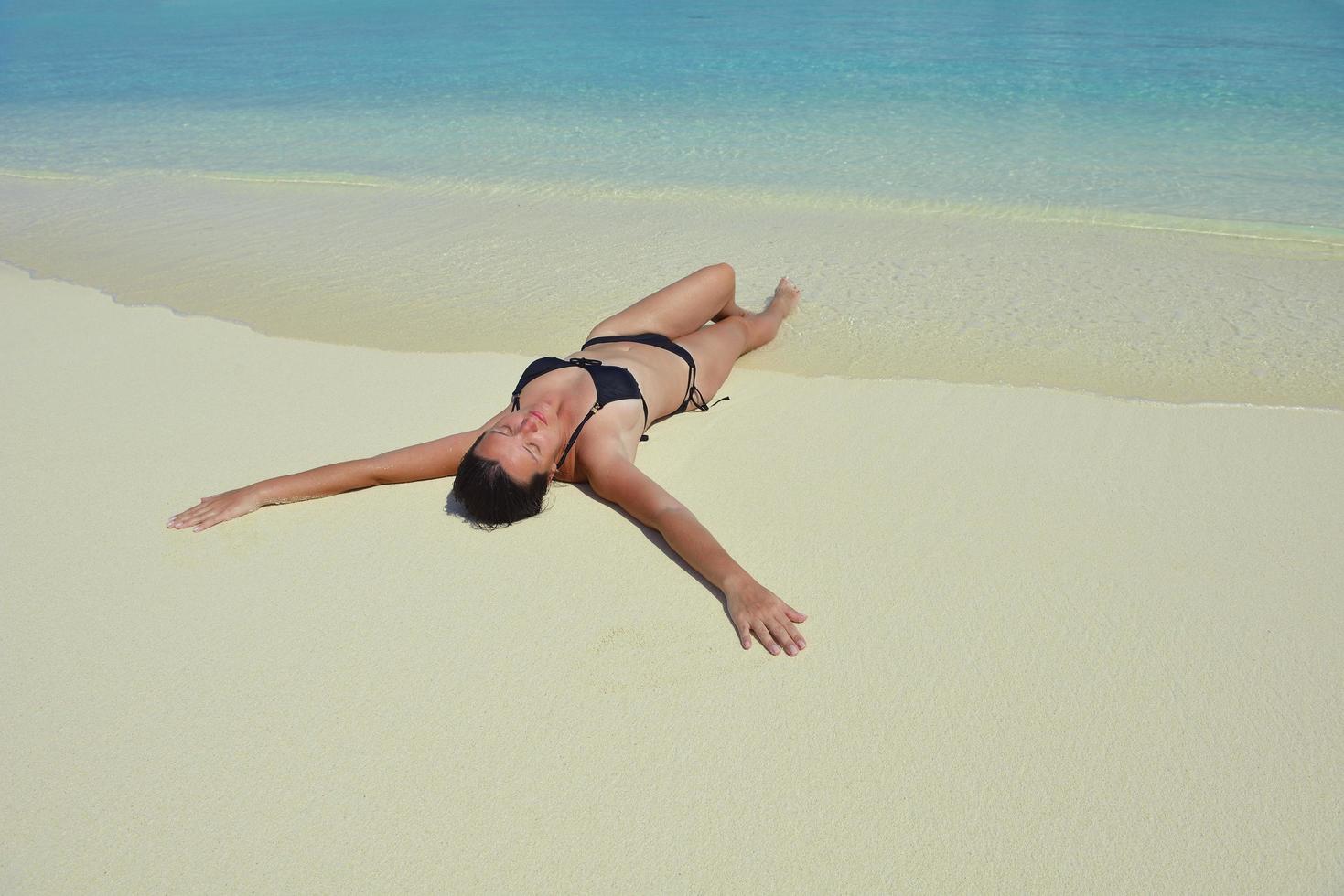 happy woman enjoy  summer time photo