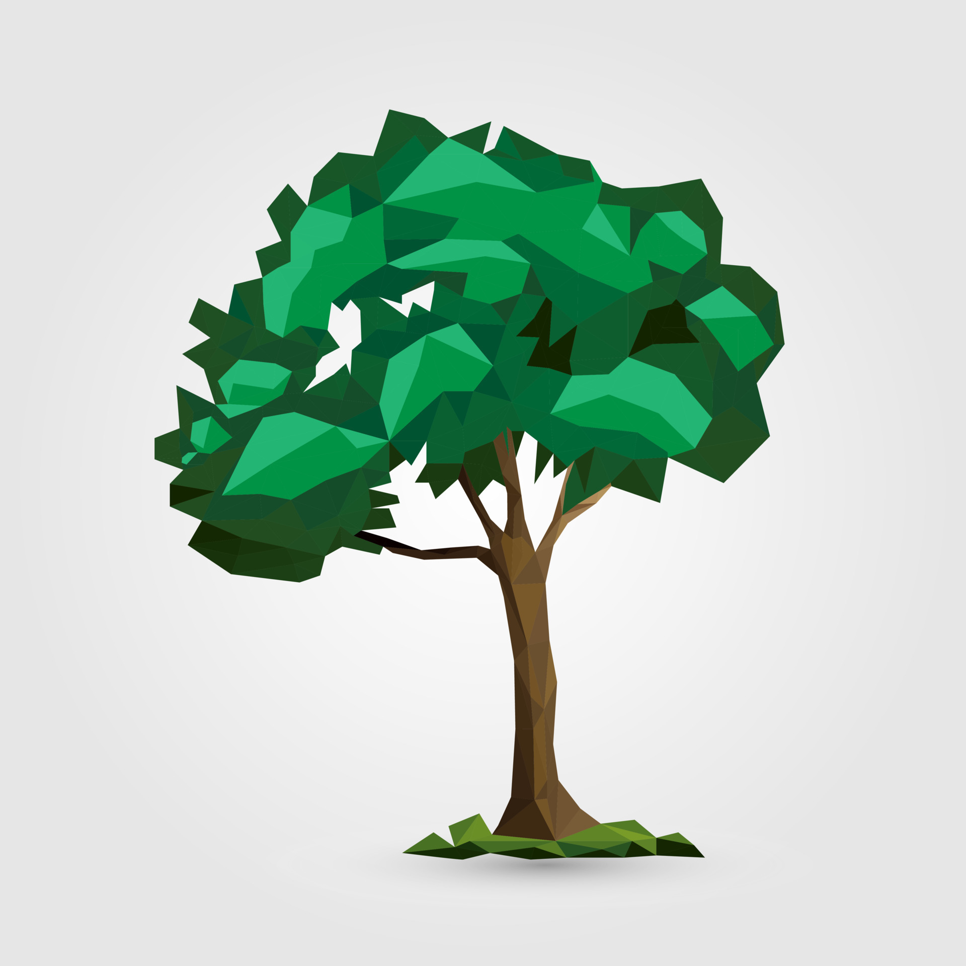 polygon tree, modern vector illustration, isolated 11923042 Vector Art