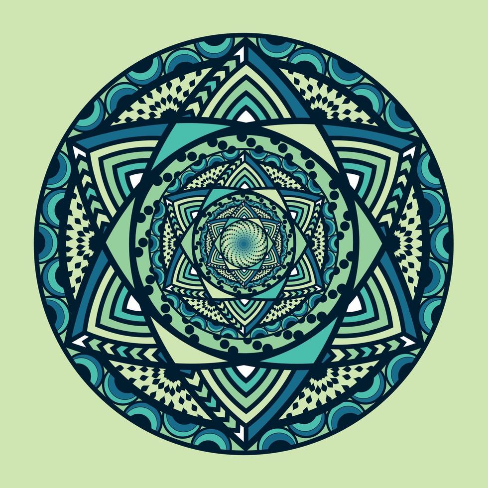 coloridas ilustraciones de mandala de vector libre indio floral con un fondo simple