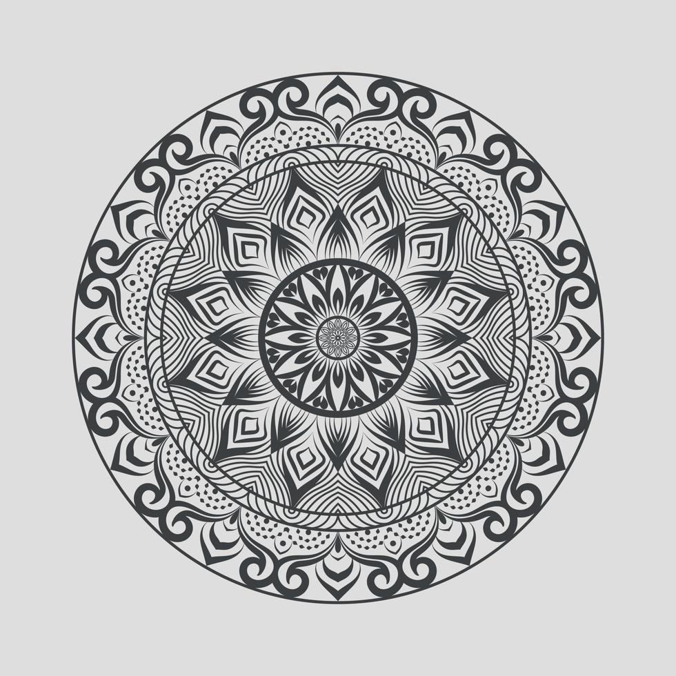 Floral Indian Free vector mandala artwork with a simple background