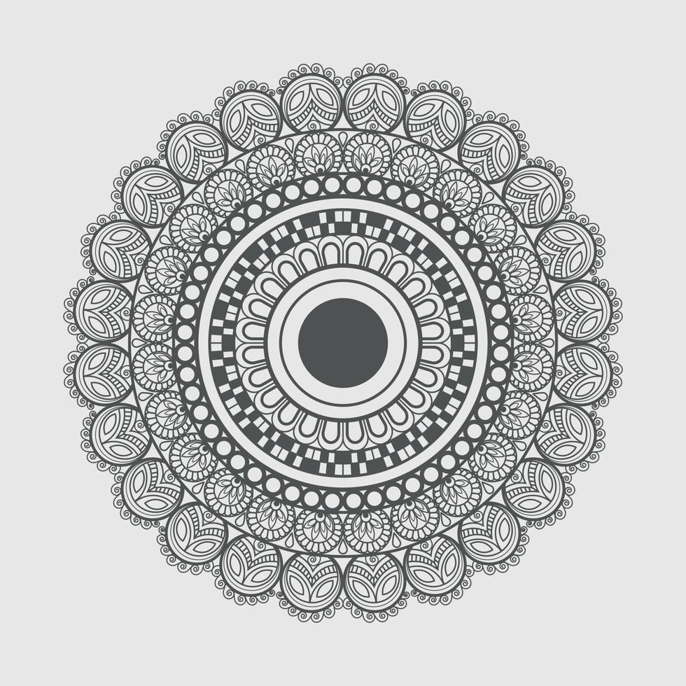 ilustraciones de mandala de vector libre indio floral con un fondo simple