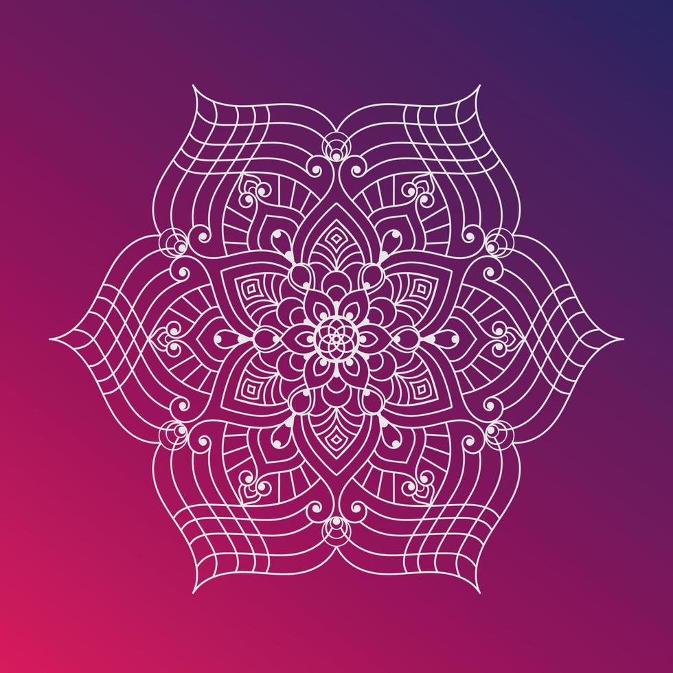 ilustraciones de mandala de vector libre indio floral con un fondo simple