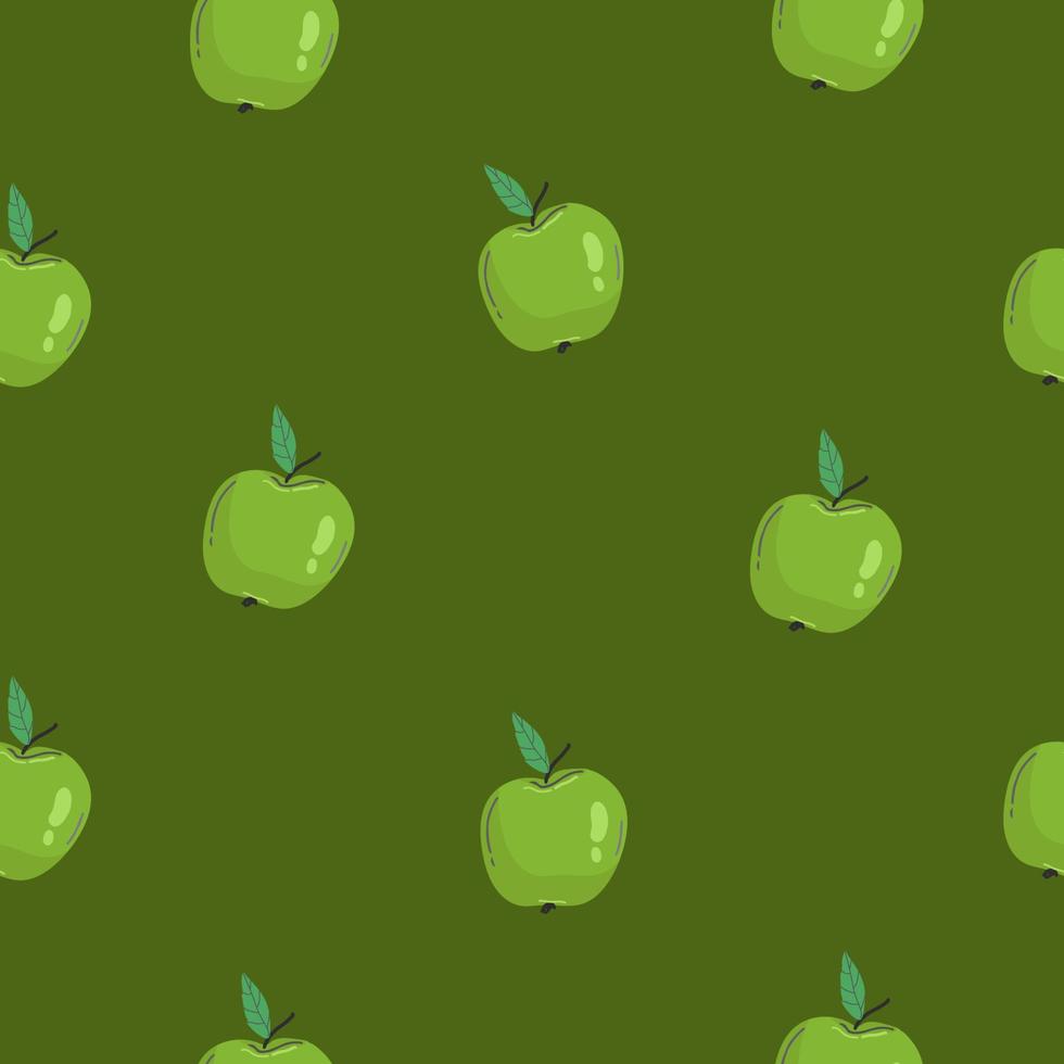 Seamless pattern with apples motif can be used in textiles, for book design, website background vector