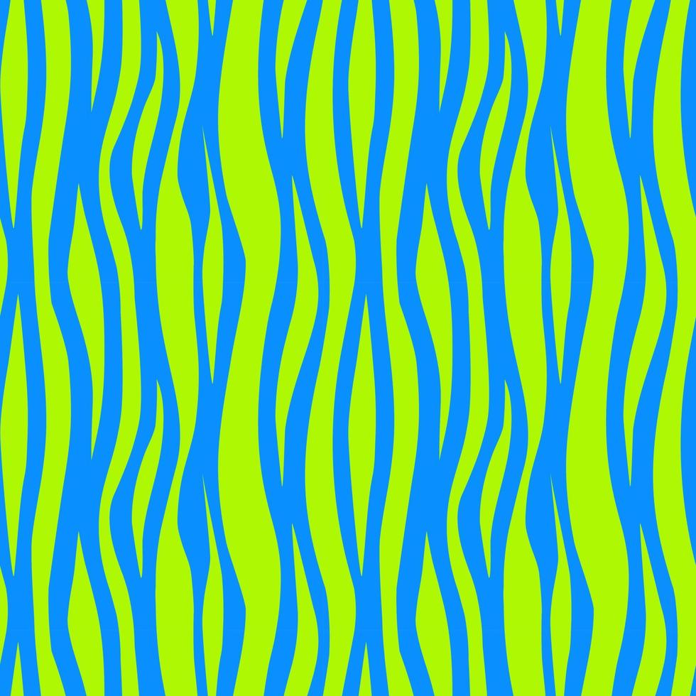 Seamless pattern with a bright acid curved lines. vector