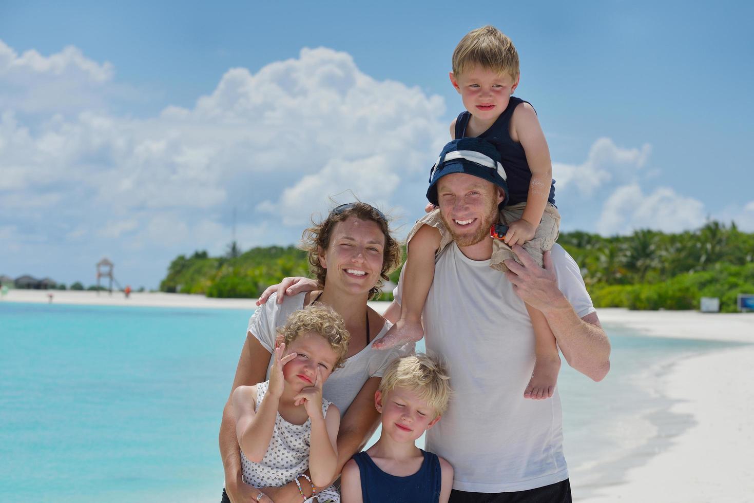 happy family on vacation photo