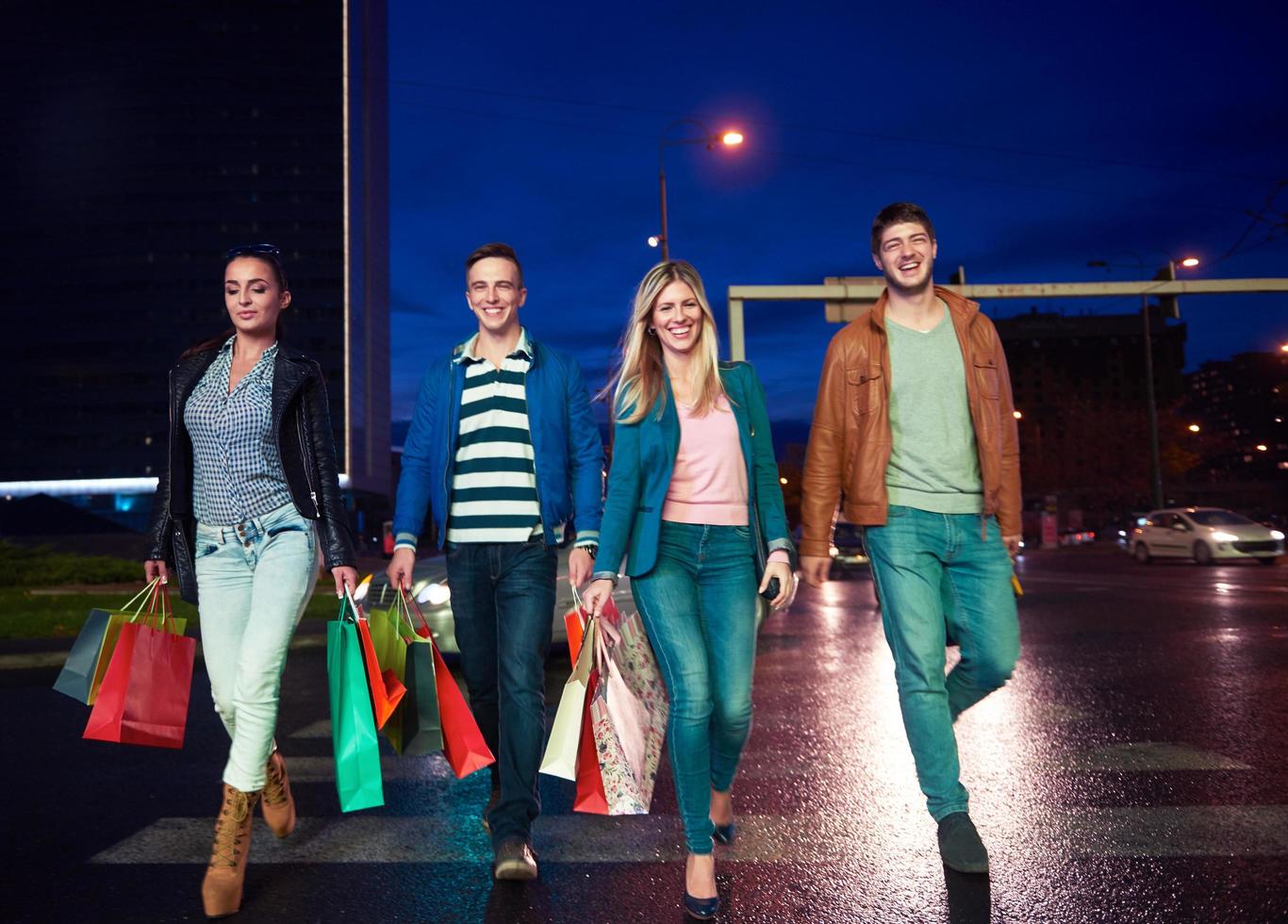 Group Of Friends Enjoying Shopping photo