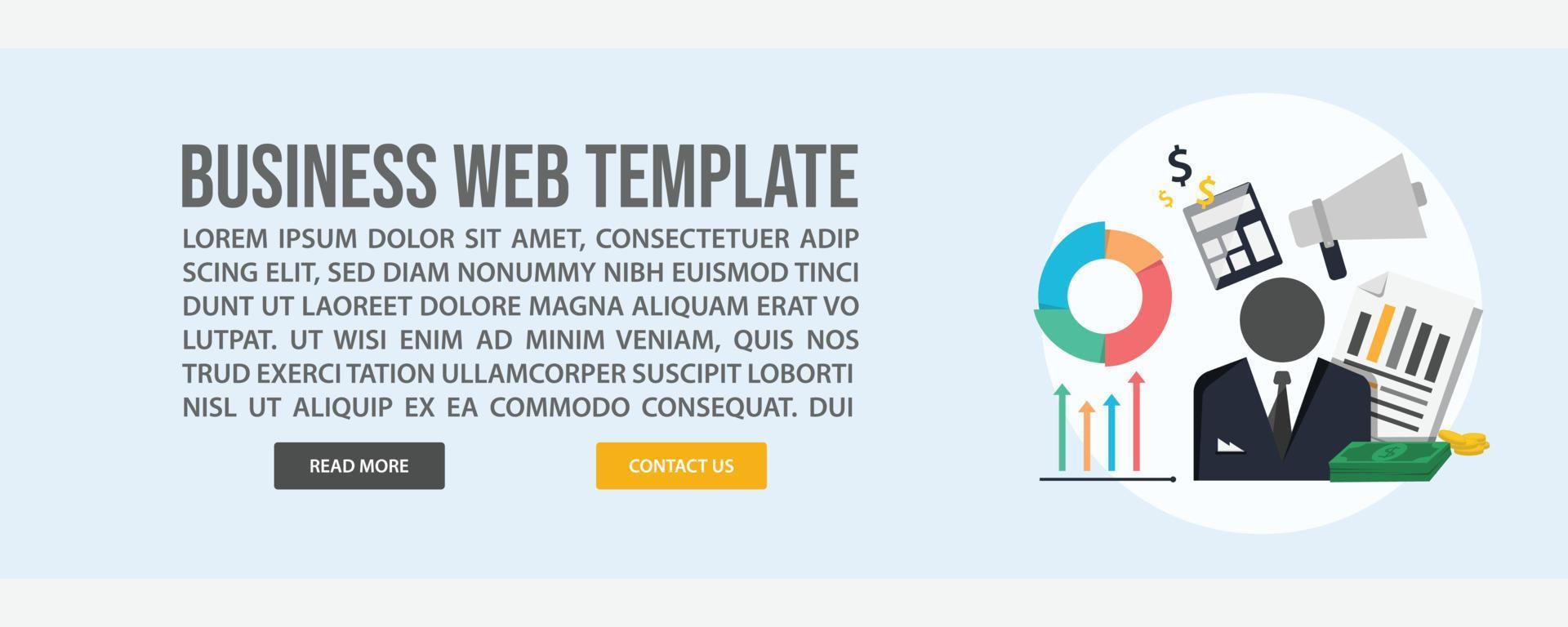 Business and finance web banner template vector