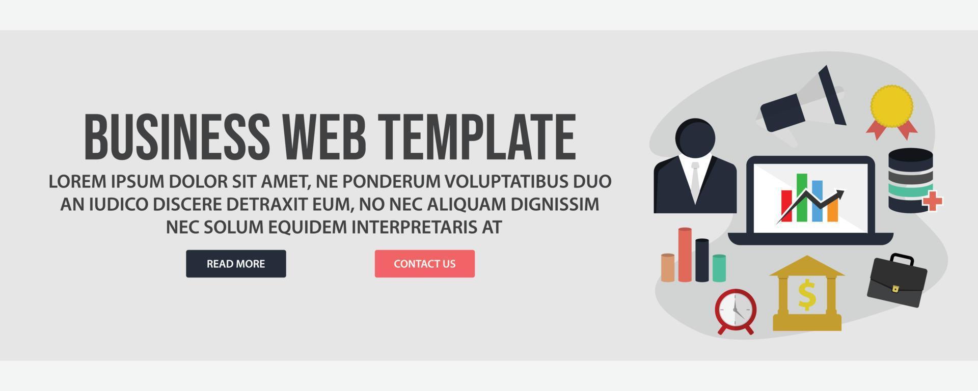 Business and finance web banner template vector