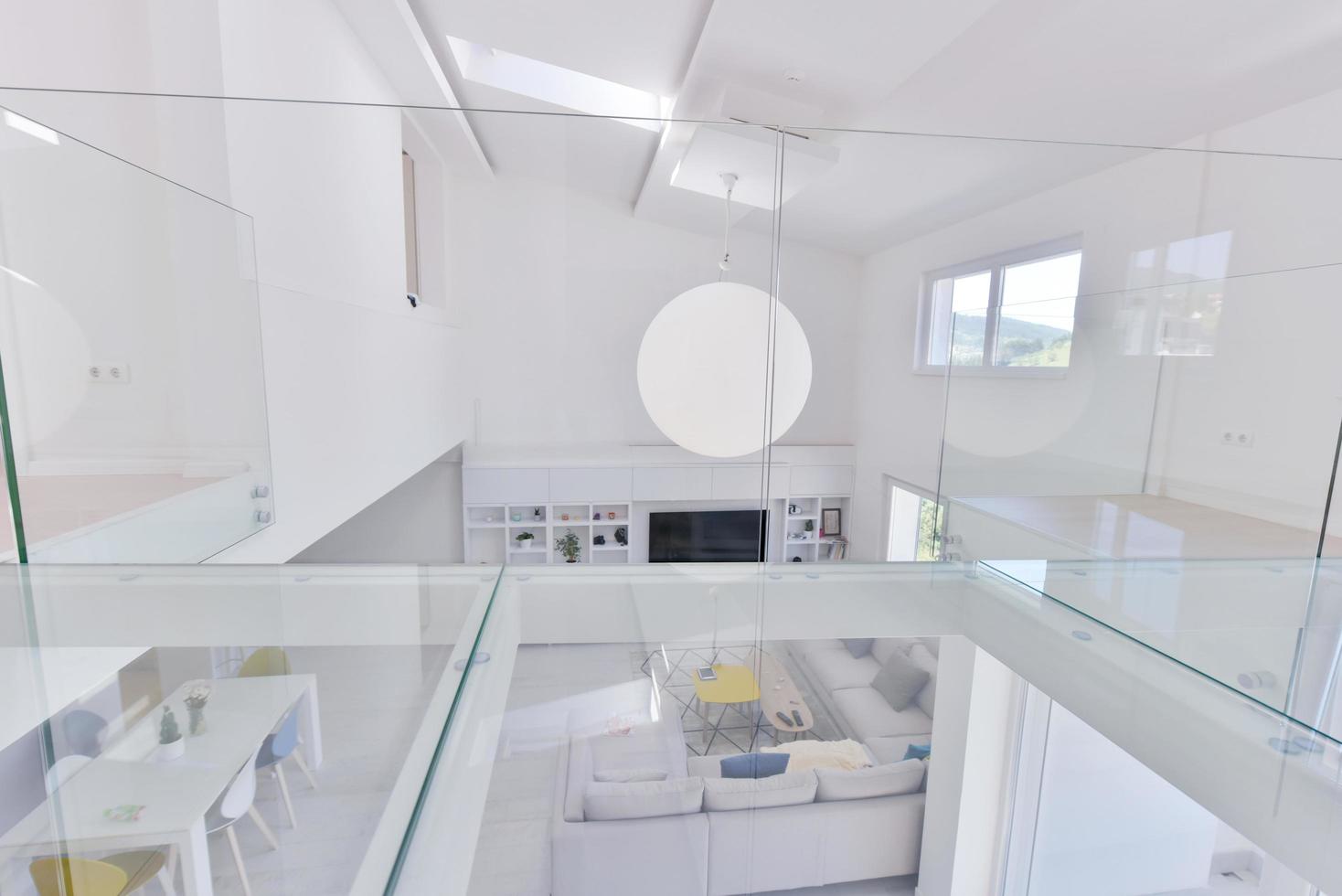 Sweden, 2022 - interior of a two level apartment photo
