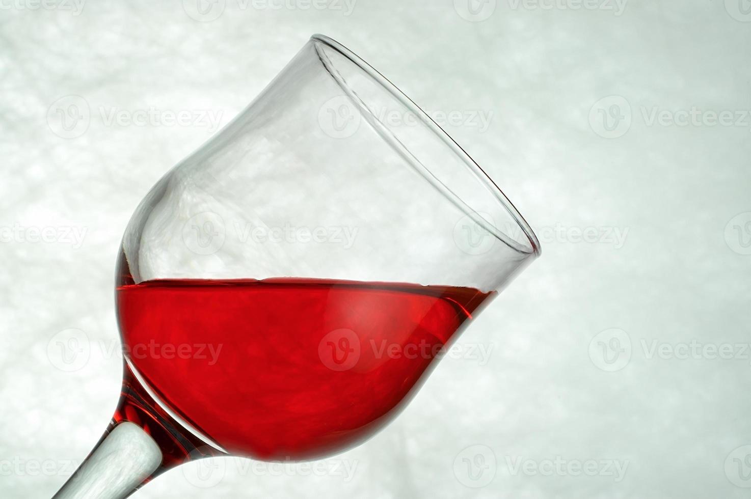 Glass filed with red photo
