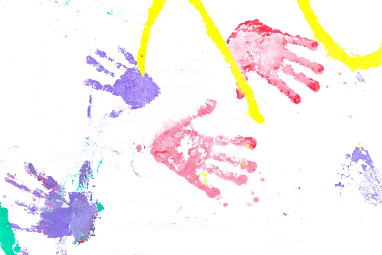 colorful hand prints photo