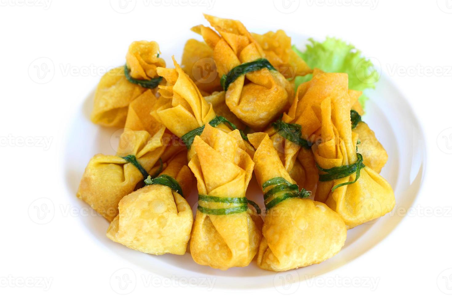 Fried dumplings is vegetarian food. photo