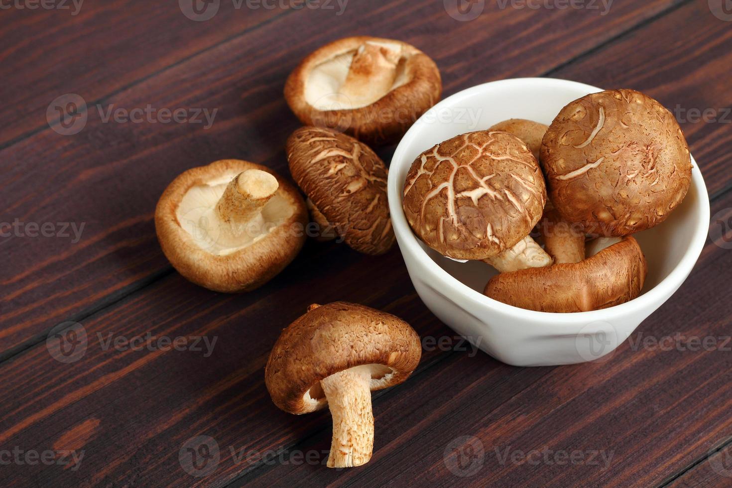 Shiitake is mushrooms for raw food. photo