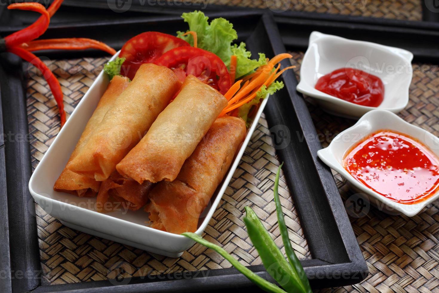 Fried Spring Rolls. photo