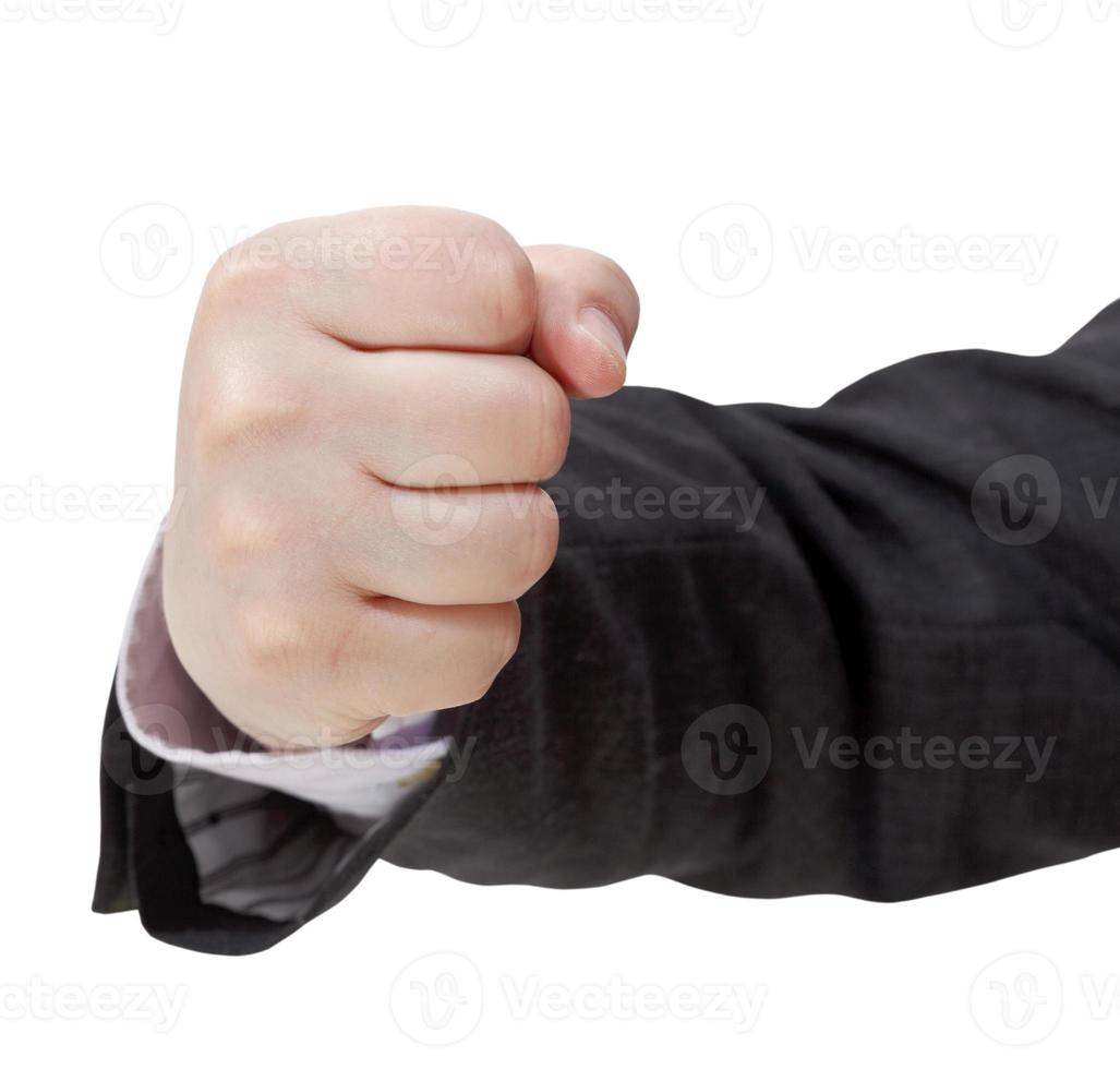 front view of fist - hand gesture photo