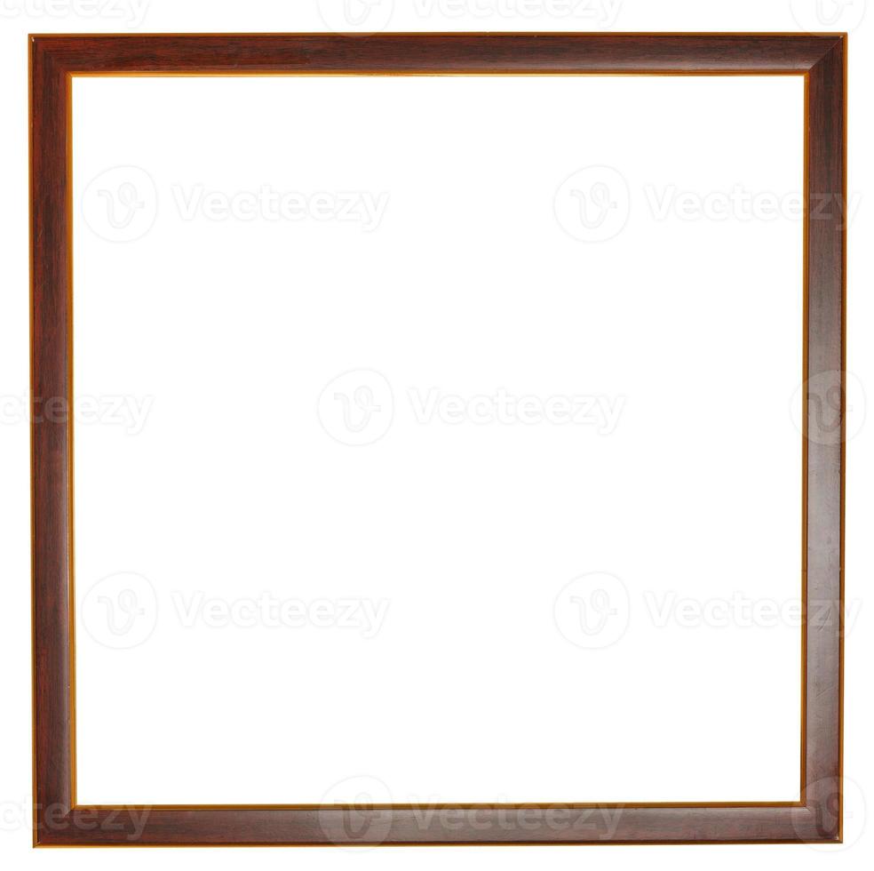 narrow flat square dark brown wooden picture frame photo