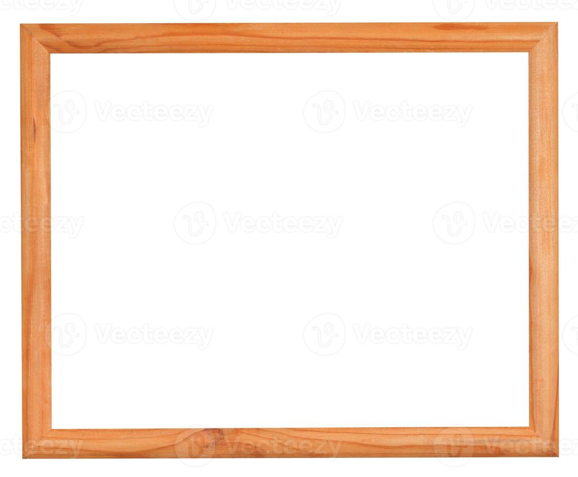 ordinary narrow picture frame with cutout canvas photo