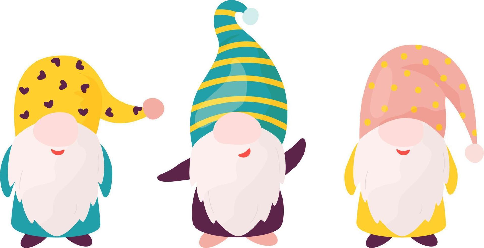 conjunto de gnomos vector