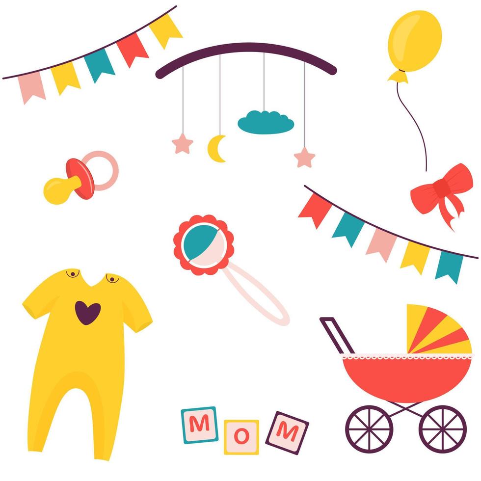 baby shower clip art vector