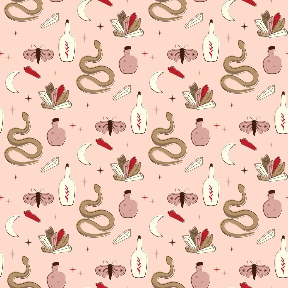 magic pattern with snakes vector