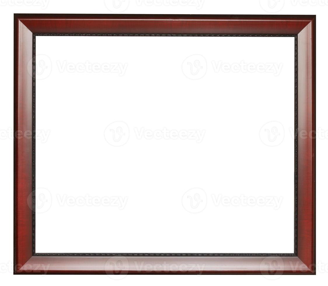wide dark brown flat wooden picture frame photo