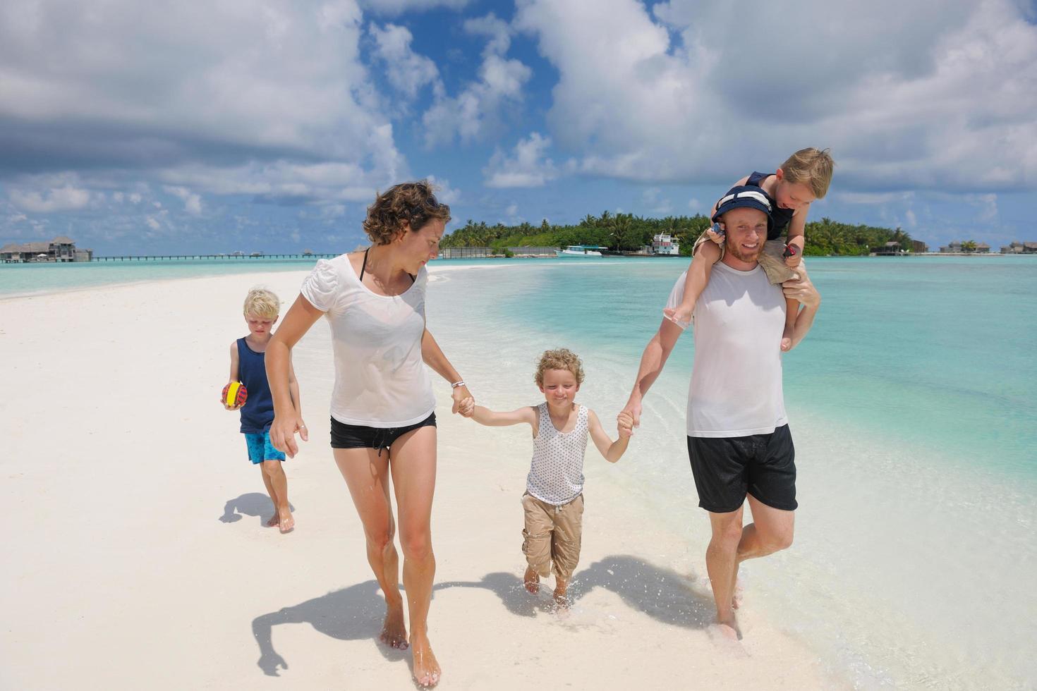 happy family on vacation photo