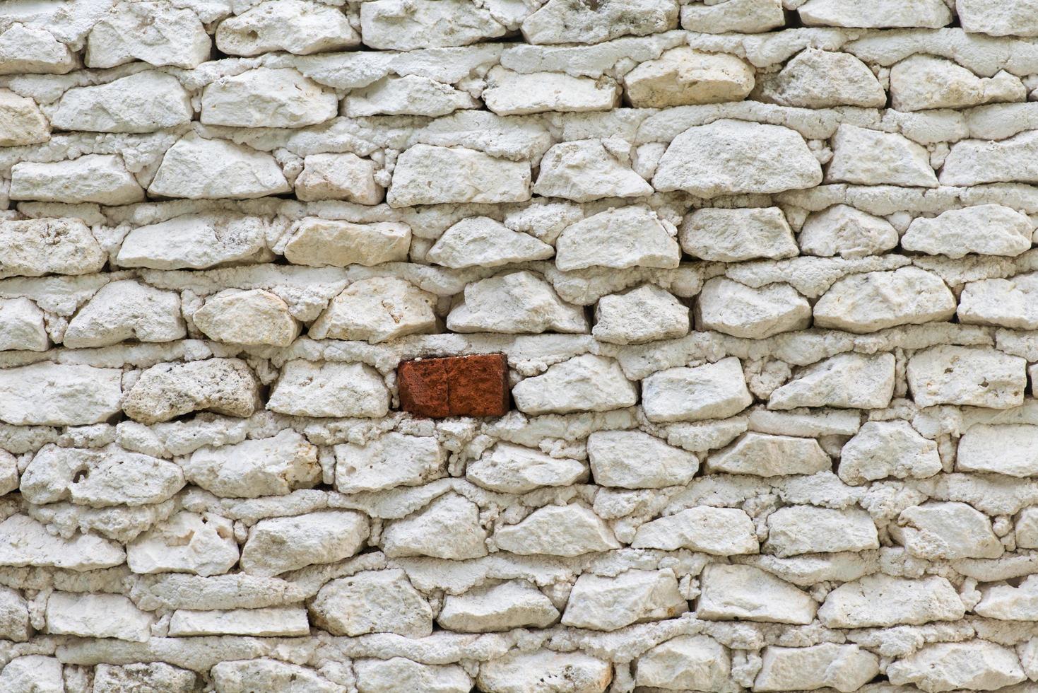 fondo de pared de piedra blanca foto