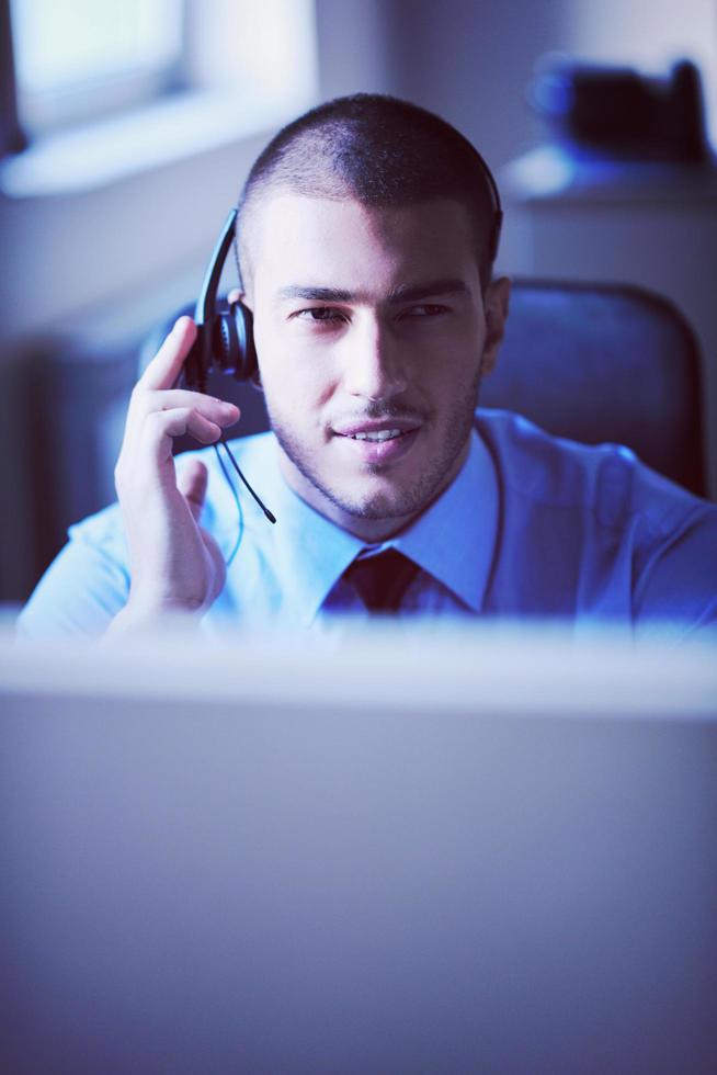 businessman with a headset photo