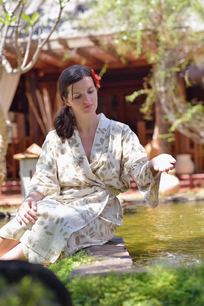 spa treatment at tropical resort photo