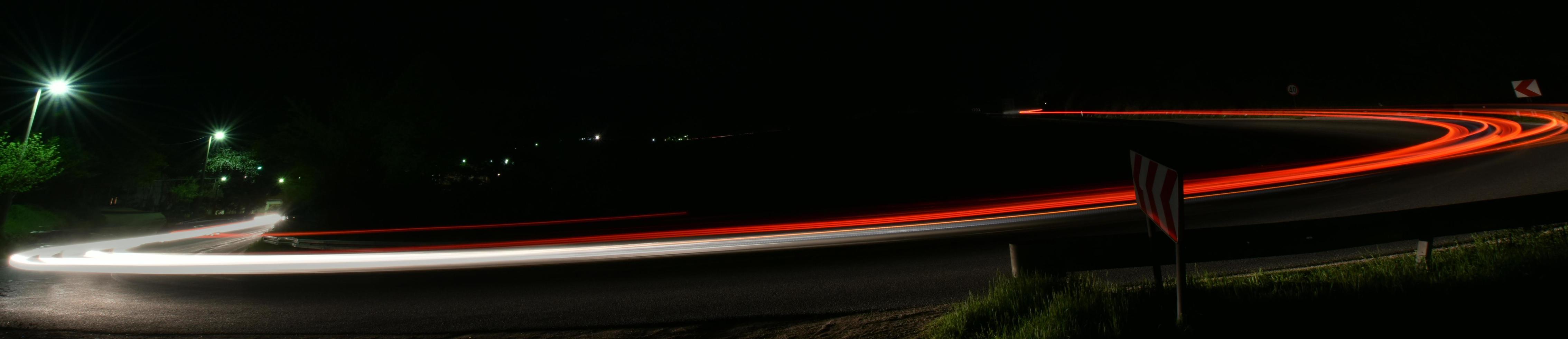 light trails view photo