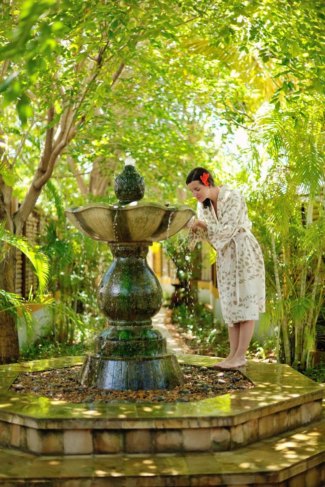 spa treatment at tropical resort photo