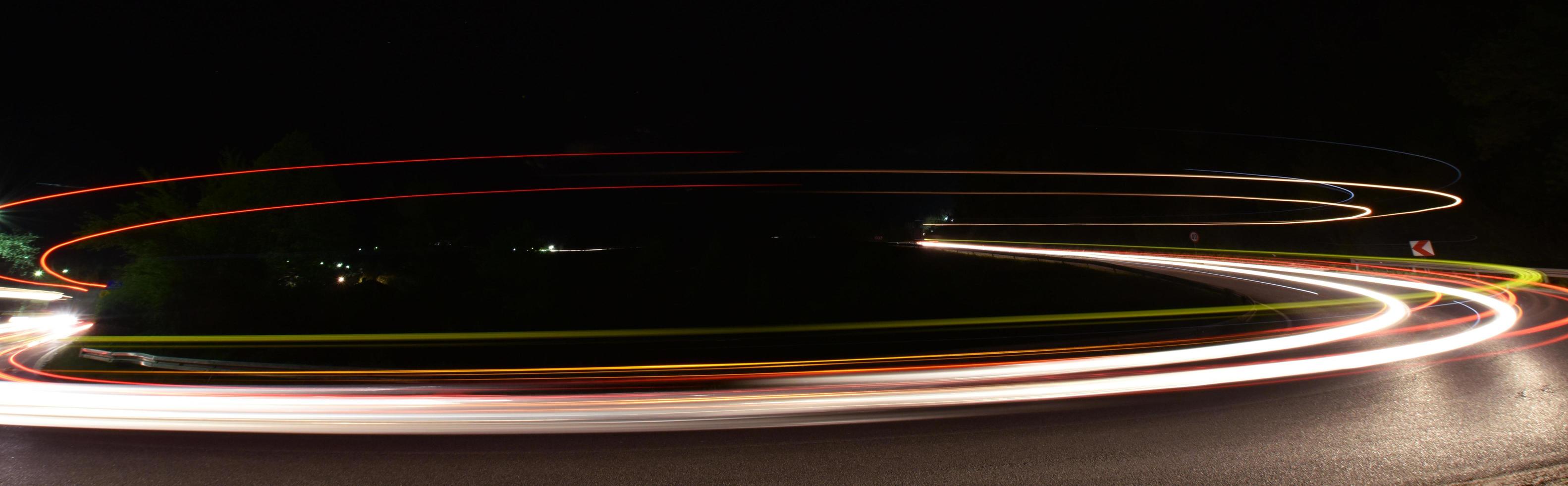 light trails view photo