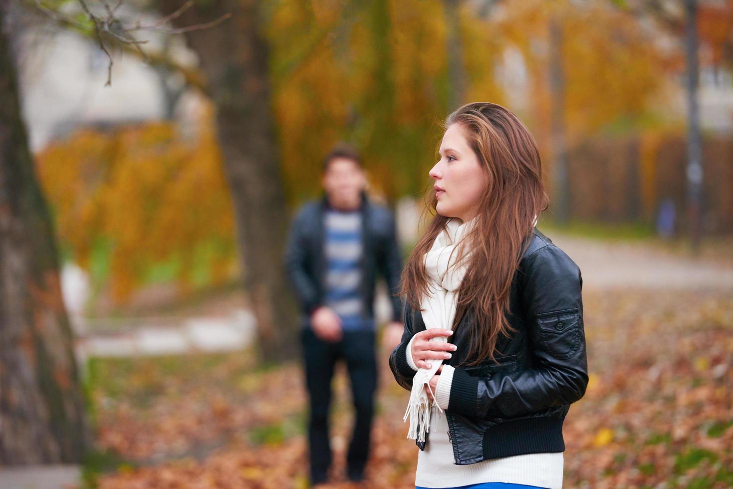 autumn couple portrait photo