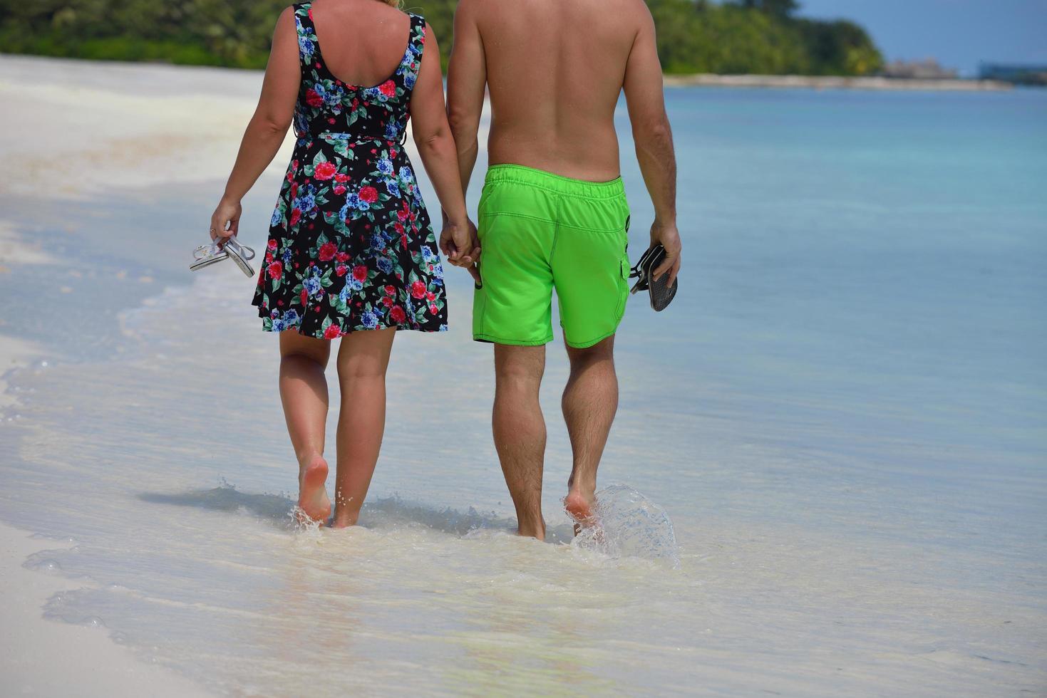 happy young  couple at summer vacation have fun and relax photo