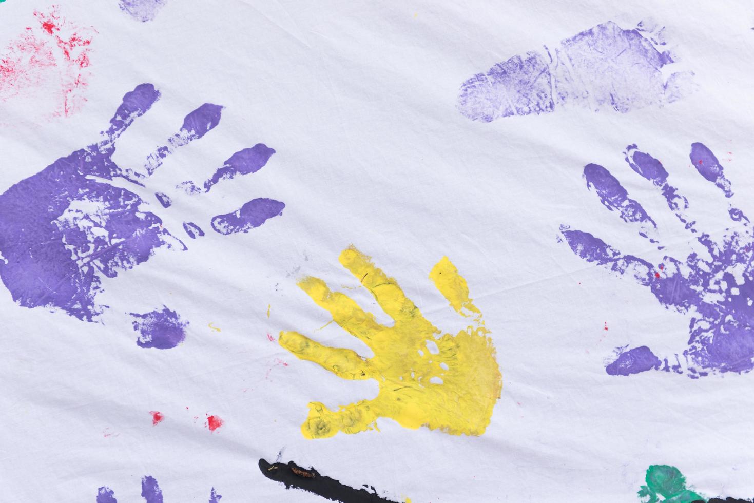 colorful hands and foots print photo